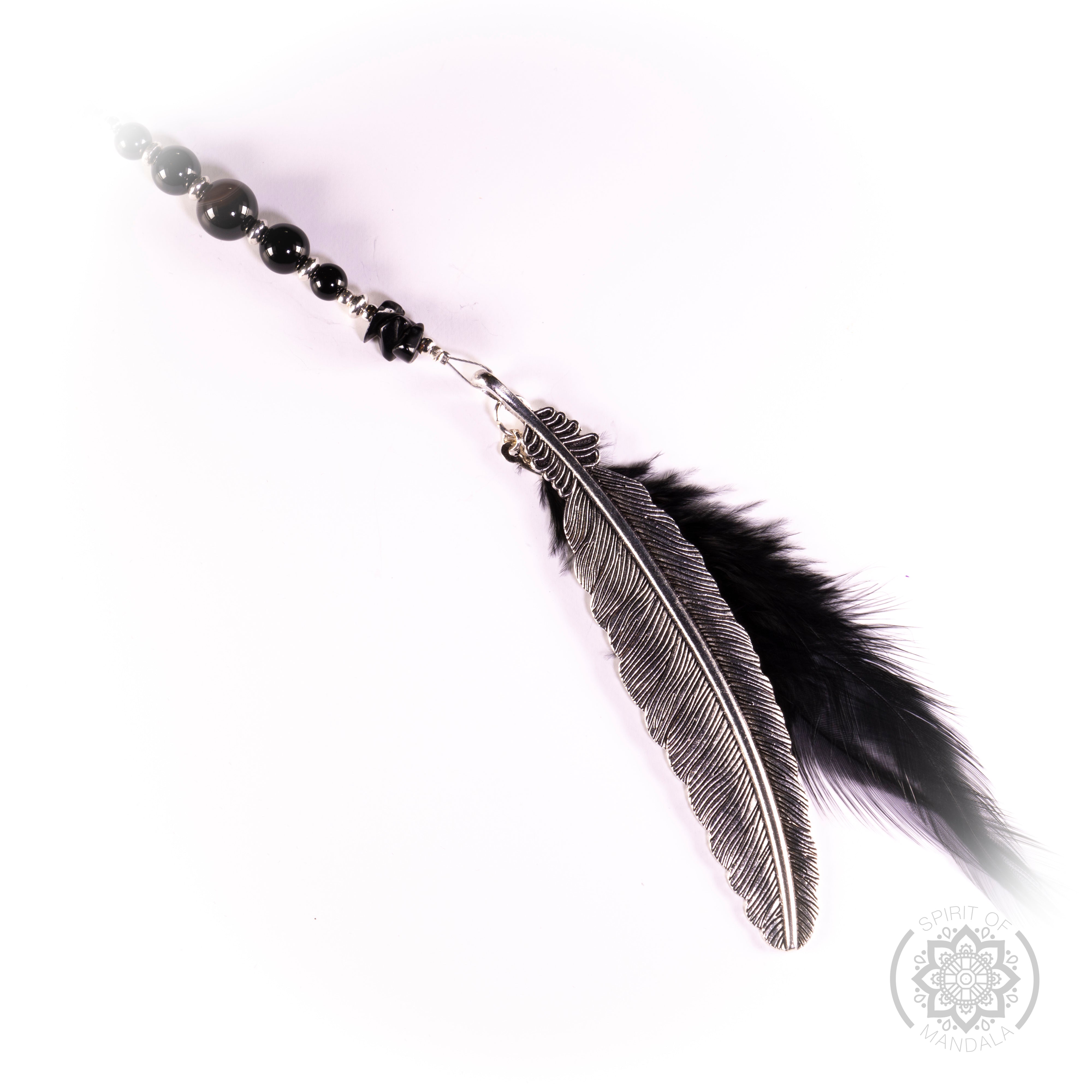Obsidian Crystal   Black Feather