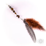 Tiger's Eye Crystal  Brown Feather