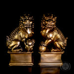 Temple Lions  (Gold) 30cm